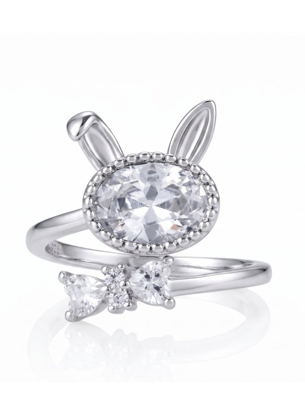 Bunny with Bowtie Ring, size 6 Charmed Aroma Easter Bunny Collection